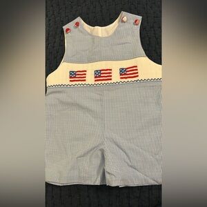 Like new Stitchy Fish salute the flags Jon Jon 9 mos